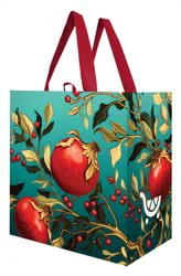 Earthwise Coated Box Tote - Pomegranates, 1 ct
