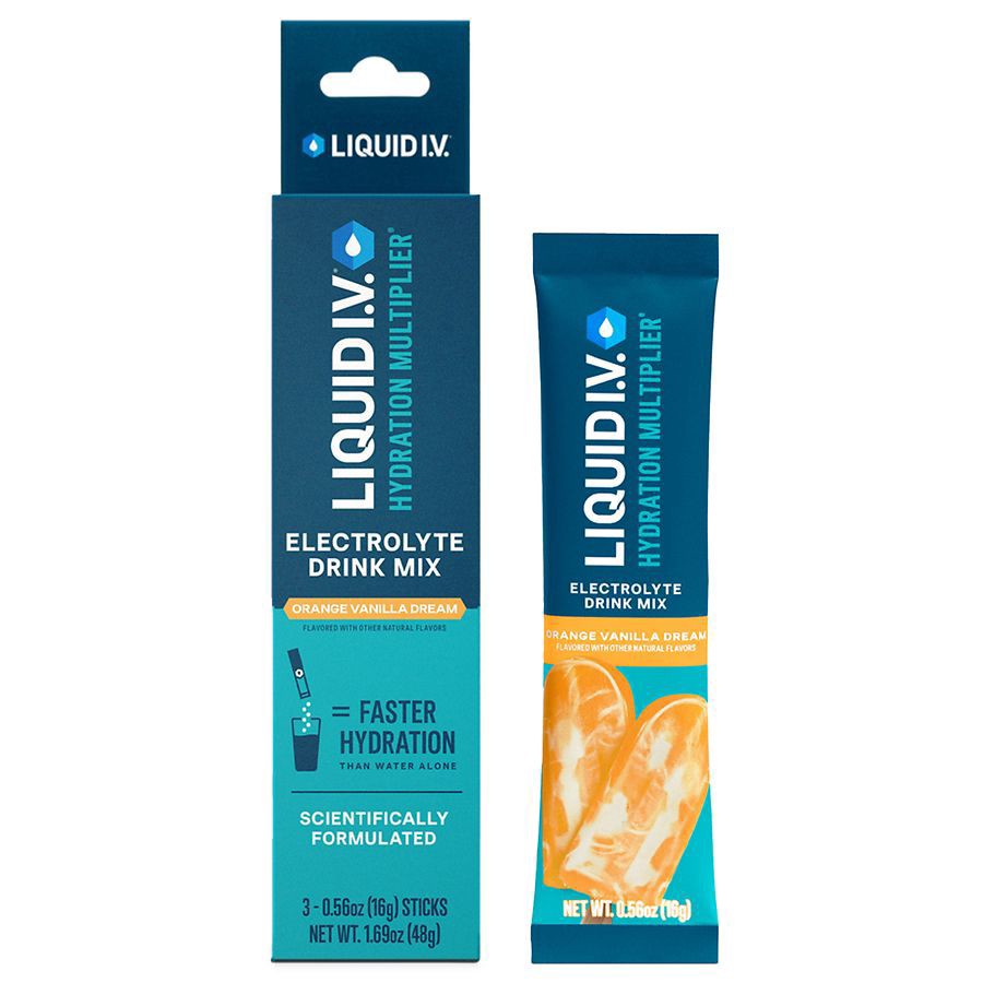 slide 5 of 5, Liquid I.V. Hydration Multiplier Electrolyte Drink Mix Orange Vanilla Dream, 0.56 ct x 3 ct