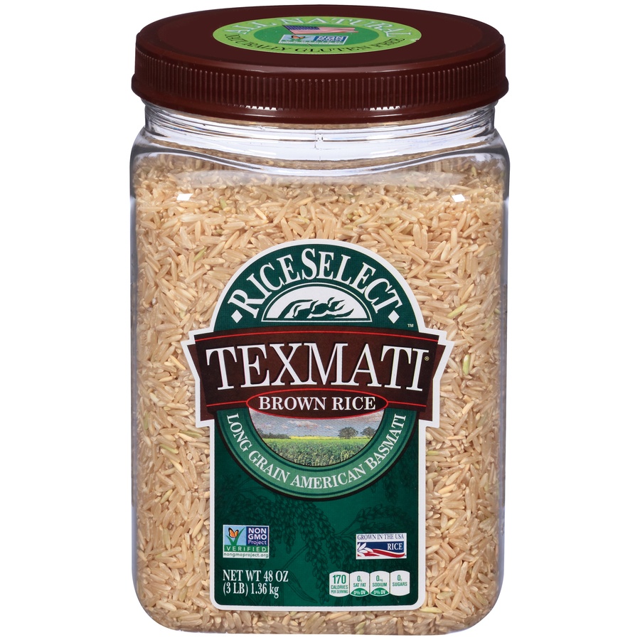 slide 1 of 8, RiceSelect Texmati Brown Rice, 48 oz