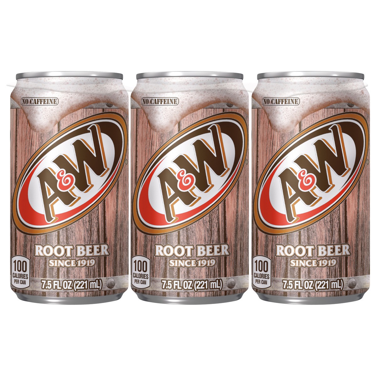 slide 6 of 11, A&W Root Beer Soda, 7.5 fl oz cans, 6 pack, 6 ct; 7.5 fl oz