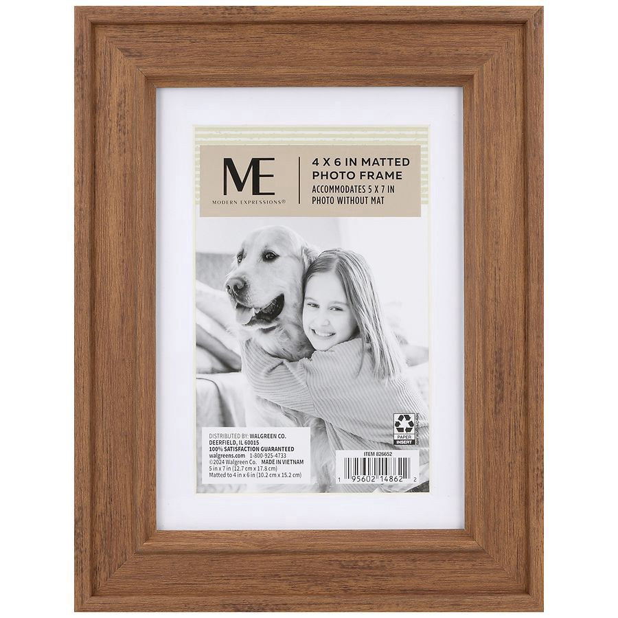 slide 1 of 4, Modern Expressions Matted Photo Frame 4x6 Inches, 1 ct