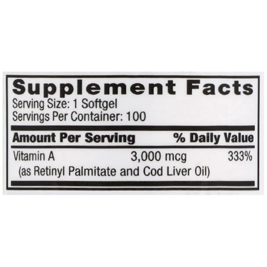 slide 2 of 5, Walgreens Free & Pure A 3,000 mcg Softgels, 100 ct