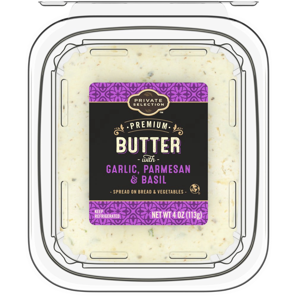 slide 2 of 6, Private Selection Butter With Garlic Parmesan & Basil - 4 oz, 4 oz