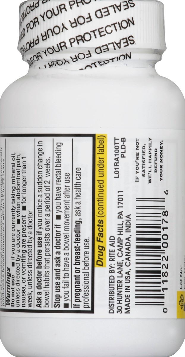 slide 3 of 3, Rite Aid Col-Rite Stool Softener Capsules, 100 mg, 100 ct