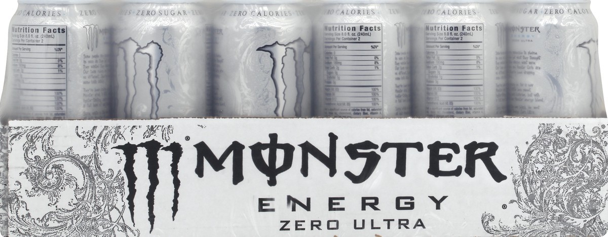 slide 6 of 8, Monster Zero Ultra Energy Drink - 4 ct, 24 ct; 16 fl oz