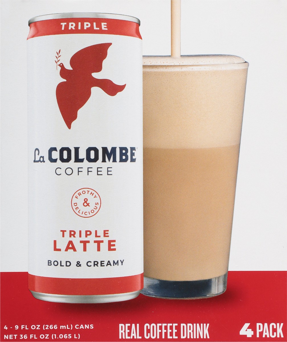 slide 4 of 13, La Colombe Coffee, Triple Latte, 9 fl oz Cans, 4 Pack, 4 ct, 36 fl oz