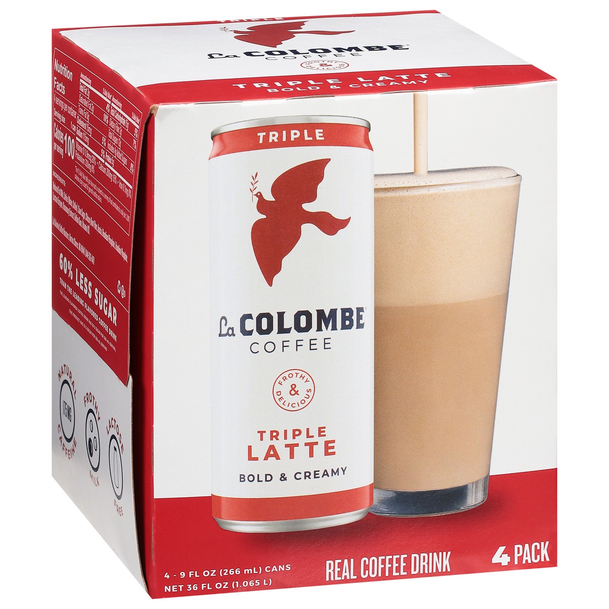 slide 2 of 13, La Colombe Coffee, Triple Latte, 9 fl oz Cans, 4 Pack, 4 ct, 36 fl oz