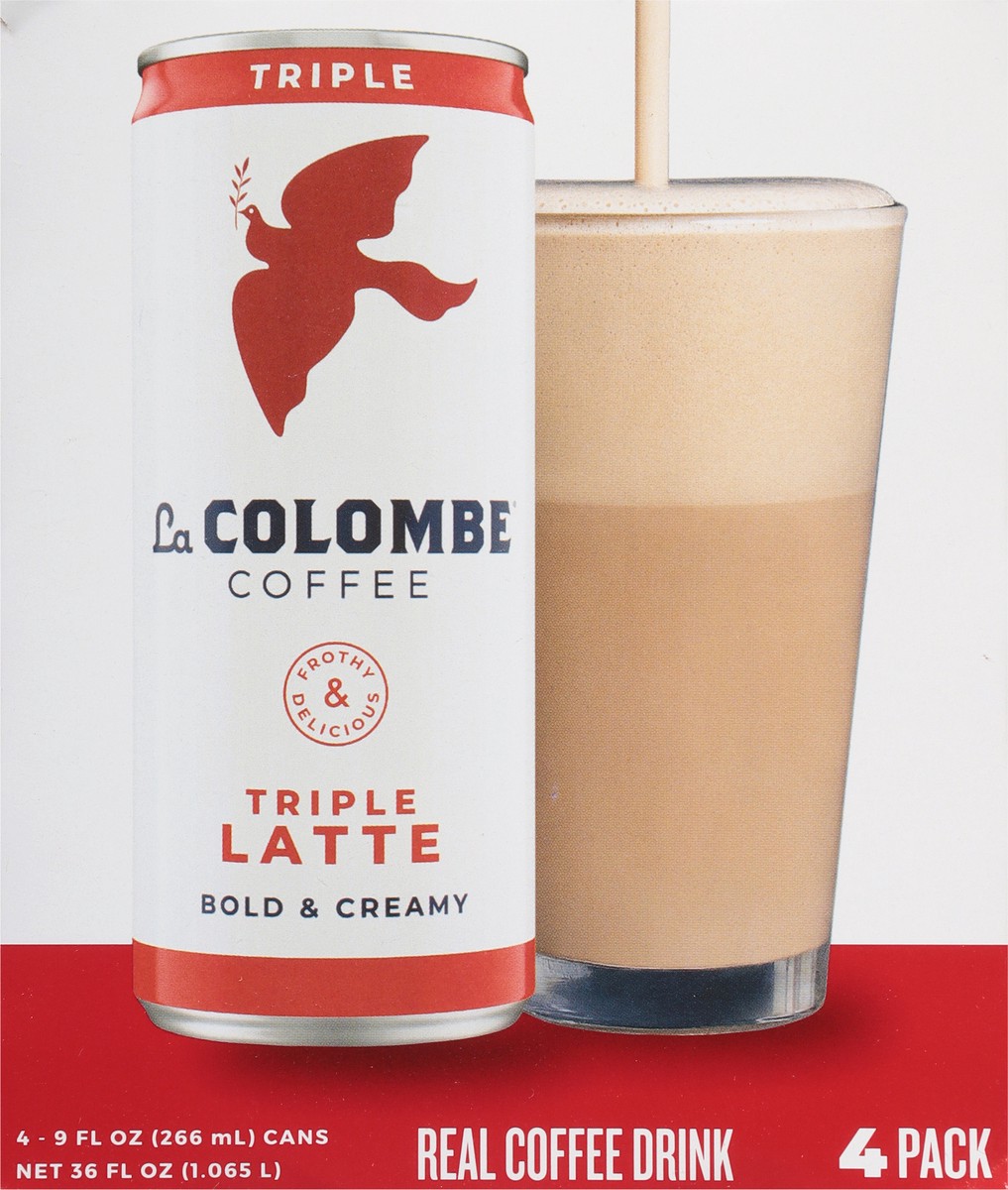 slide 6 of 13, La Colombe Coffee, Triple Latte, 9 fl oz Cans, 4 Pack, 4 ct, 36 fl oz