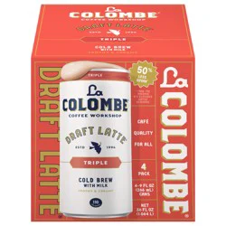 La Colombe Coffee, Triple Latte, 9 fl oz Cans, 4 Pack