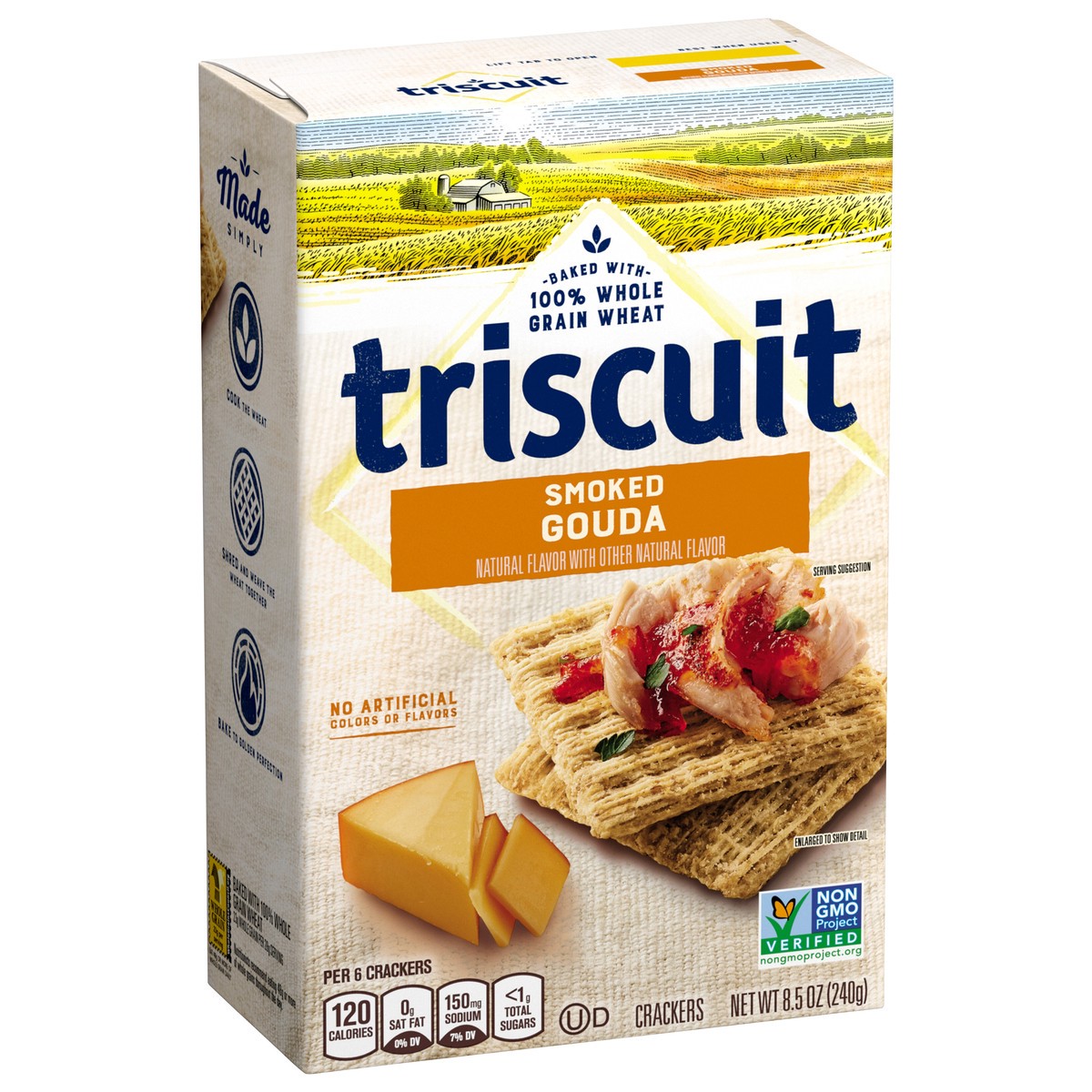 slide 3 of 9, Triscuit Smoked Gouda Whole Grain Wheat Crackers, 8.5 oz, 8.5 oz
