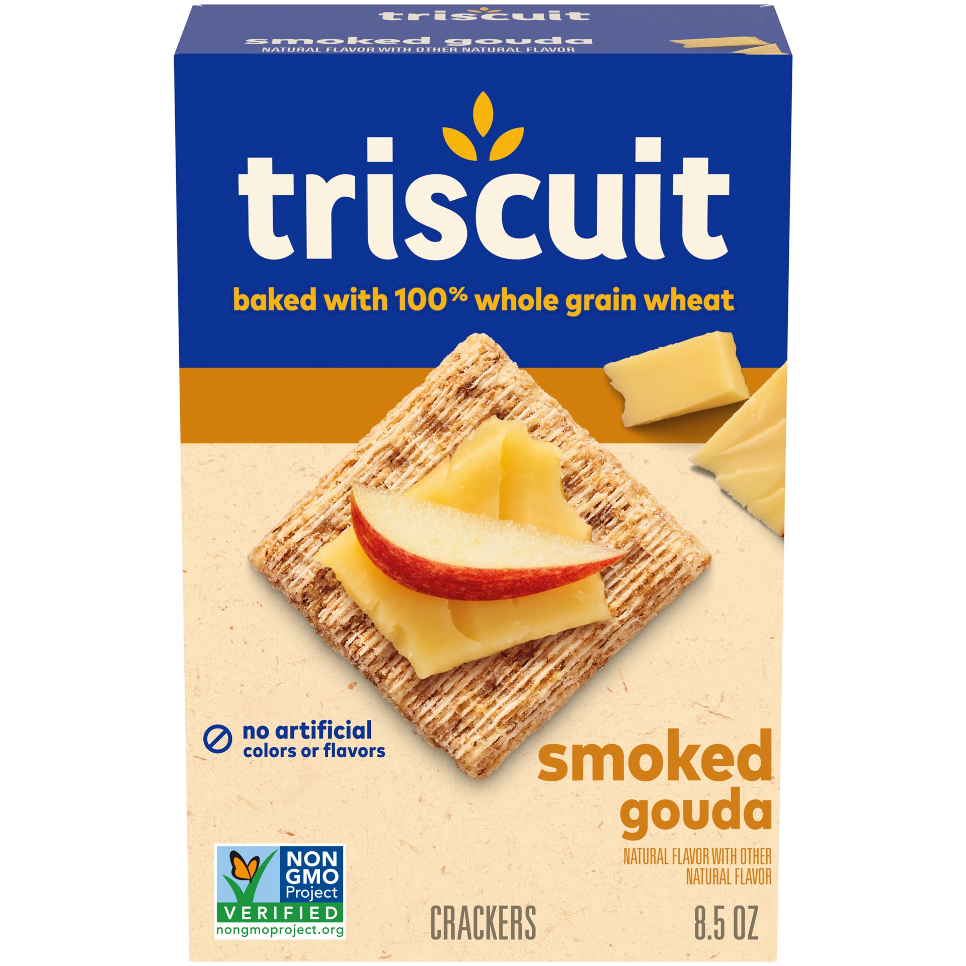 slide 1 of 9, Triscuit Smoked Gouda Whole Grain Wheat Crackers, 8.5 oz, 8.5 oz