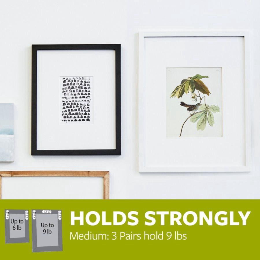 slide 9 of 10, Command Damage-Free Medium Picture-Hanging Strips, 3 ct
