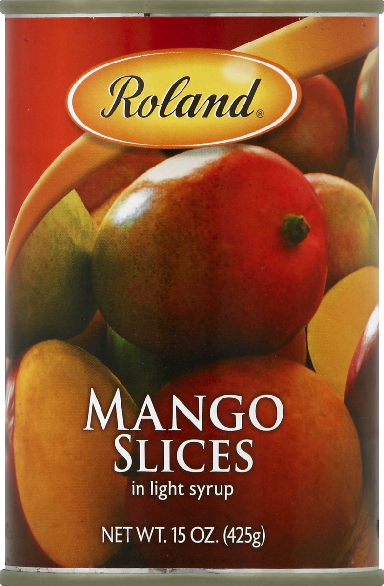 slide 2 of 2, Roland Mango Slices In Light Syrup, 15 oz