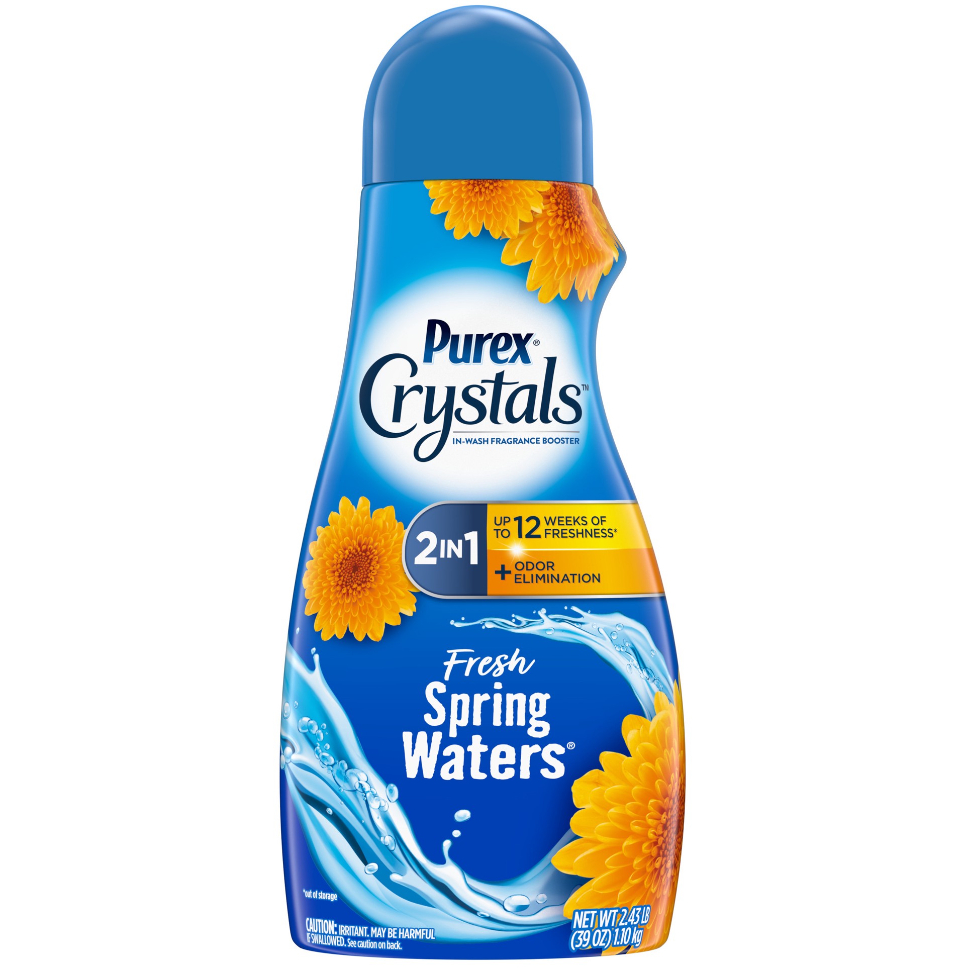slide 1 of 3, Purex Crystals In-Wash Fragrance and Scent Booster, Fresh Spring Waters, 39 Ounce, 39 oz