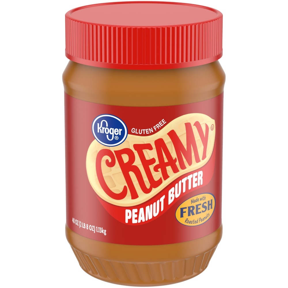 slide 1 of 1, Kroger Creamy Peanut Butter, 40 oz