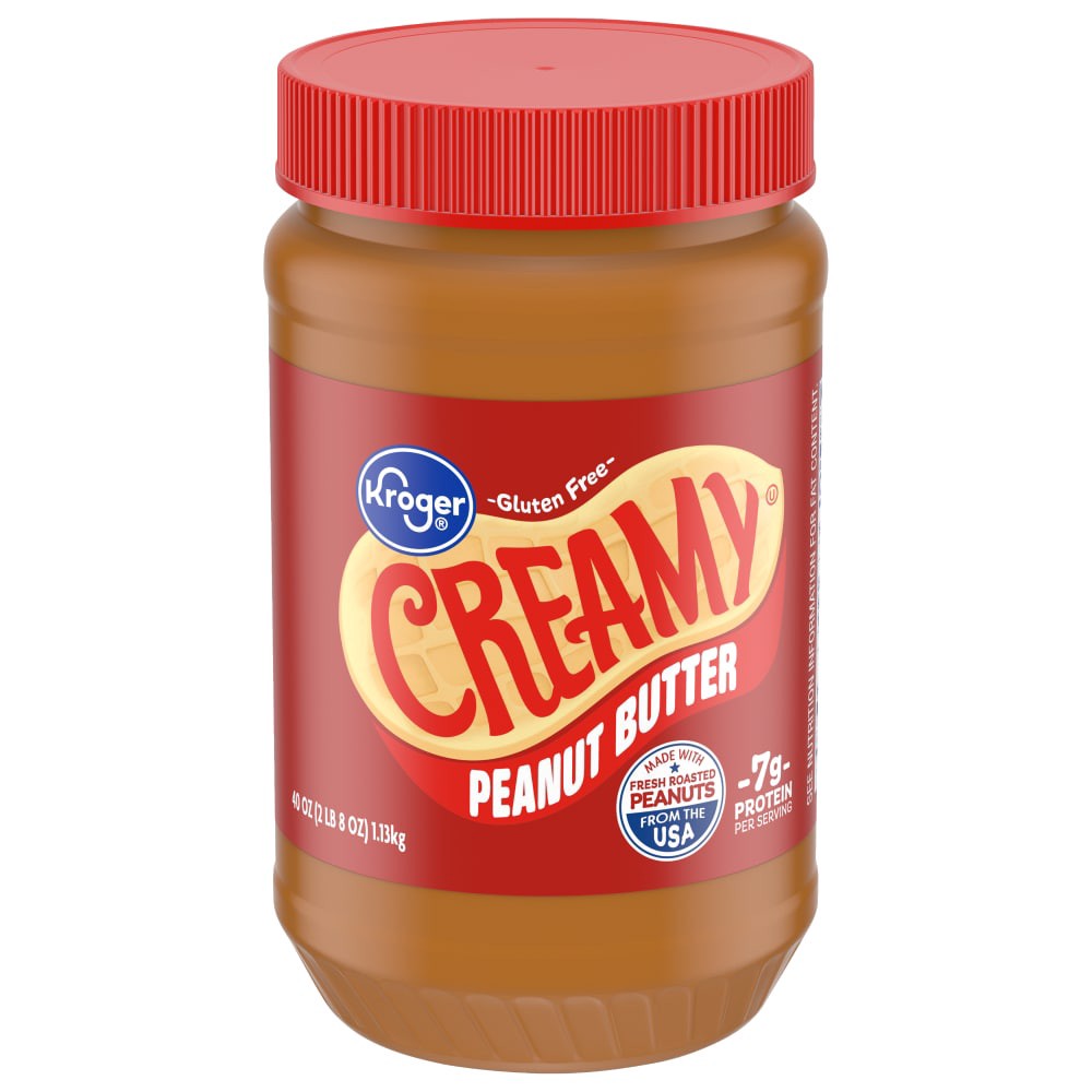 slide 1 of 4, Kroger Creamy Peanut Butter, 40 oz