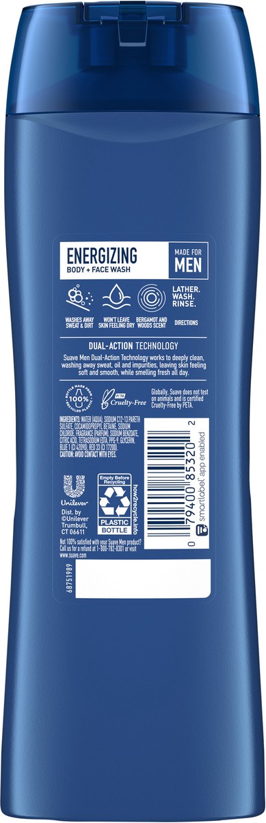 slide 9 of 9, Suave Sport Men Body Wash, 12 oz