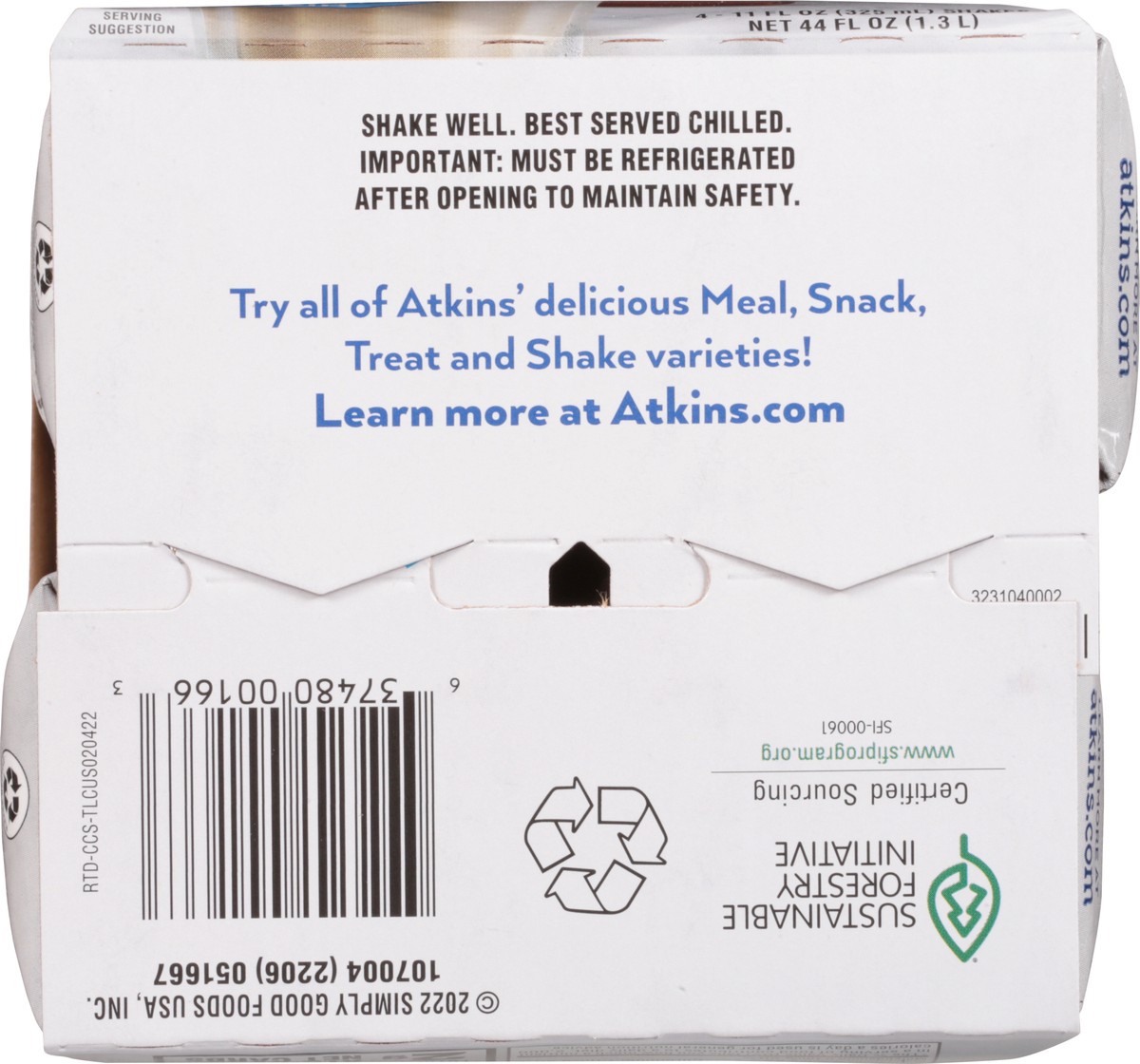 slide 4 of 9, Atkins Shakes, Protein-Rich, Creamy Cinnamon Swirl, 4 ct