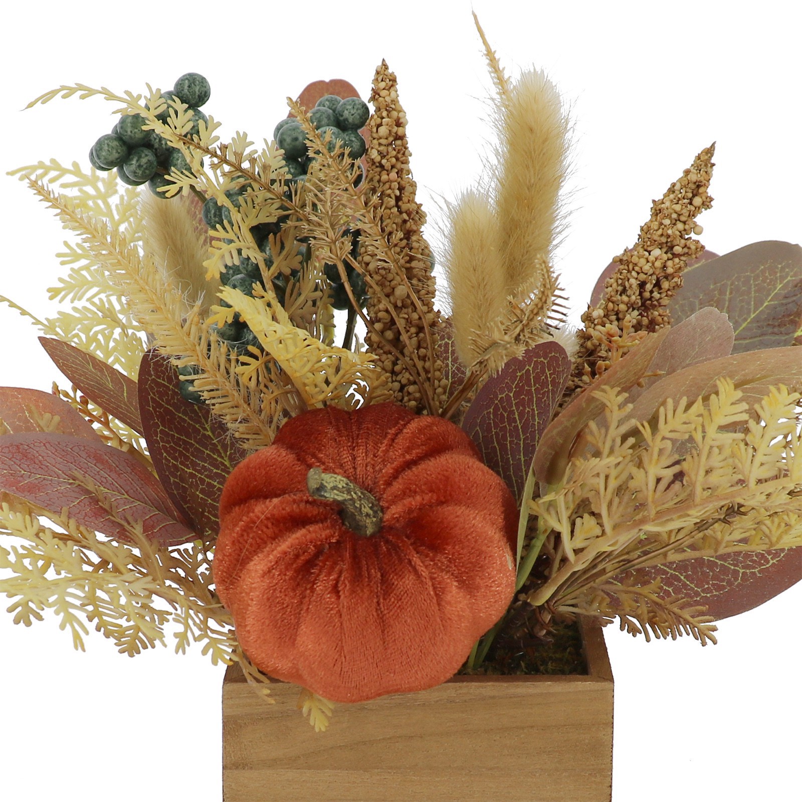 slide 3 of 3, 11.5" Fall Foliage In Wood Box Floral Decor By Ashland, 11.5 in x 11.5 in x 7.5 in