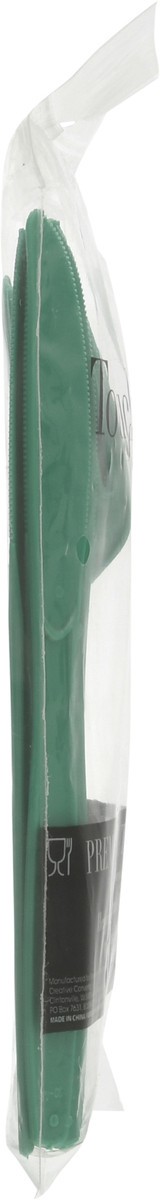 slide 8 of 9, Touch of Color Premium Emerald Green Cutlery 24 24 ea, 24 ct