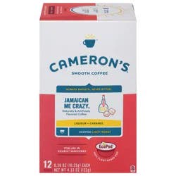 Cameron's Ecopod Light Roast Smooth Jamaican Me Crazy Coffee, 12 ct - 0.36 oz
