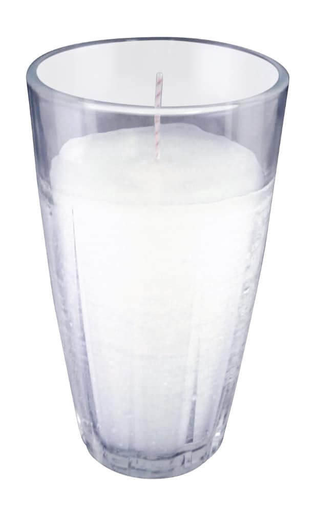slide 1 of 1, St. Jude Clear Drink Candle, 6 in