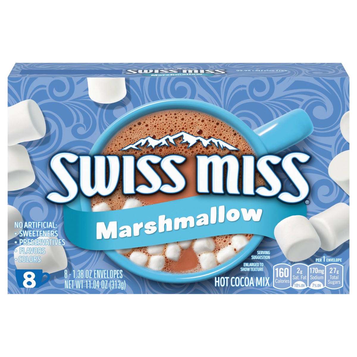 slide 1 of 1, Swiss Miss Chocolate Hot Cocoa Mix With Marshmallows, 8 Count Hot Cocoa Packets, 8 ct