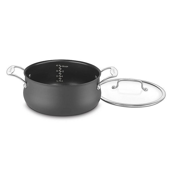 slide 1 of 1, Cuisinart Nonstick Silhouette Hard Anodized Covered Dutch Oven - Grey, 5 qt