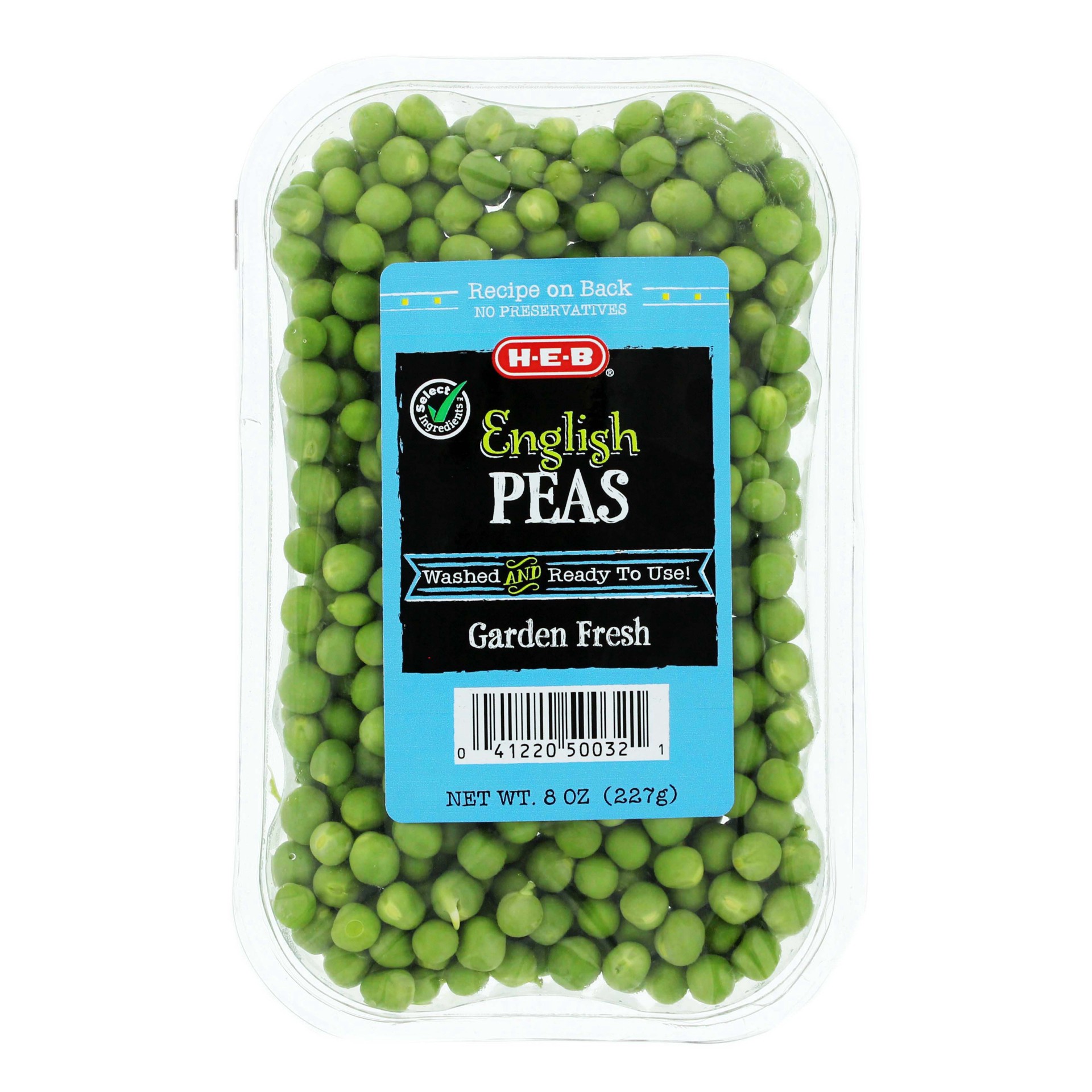 slide 1 of 1, H-E-B Select Ingredients English Peas, 8 oz