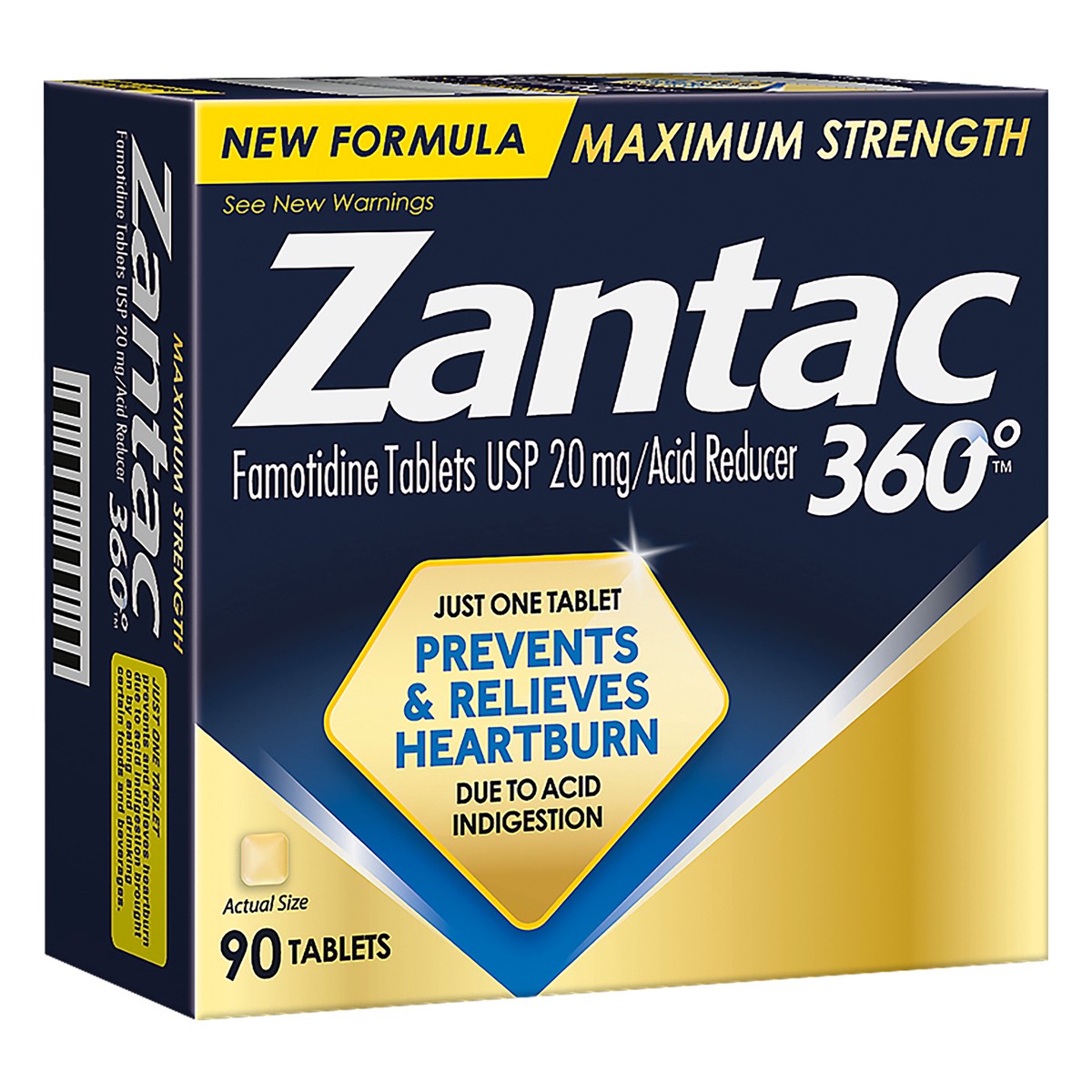 slide 7 of 9, Zantac 360 Tablets Maximum Strength Acid Reducer 90 ea, 90 ct