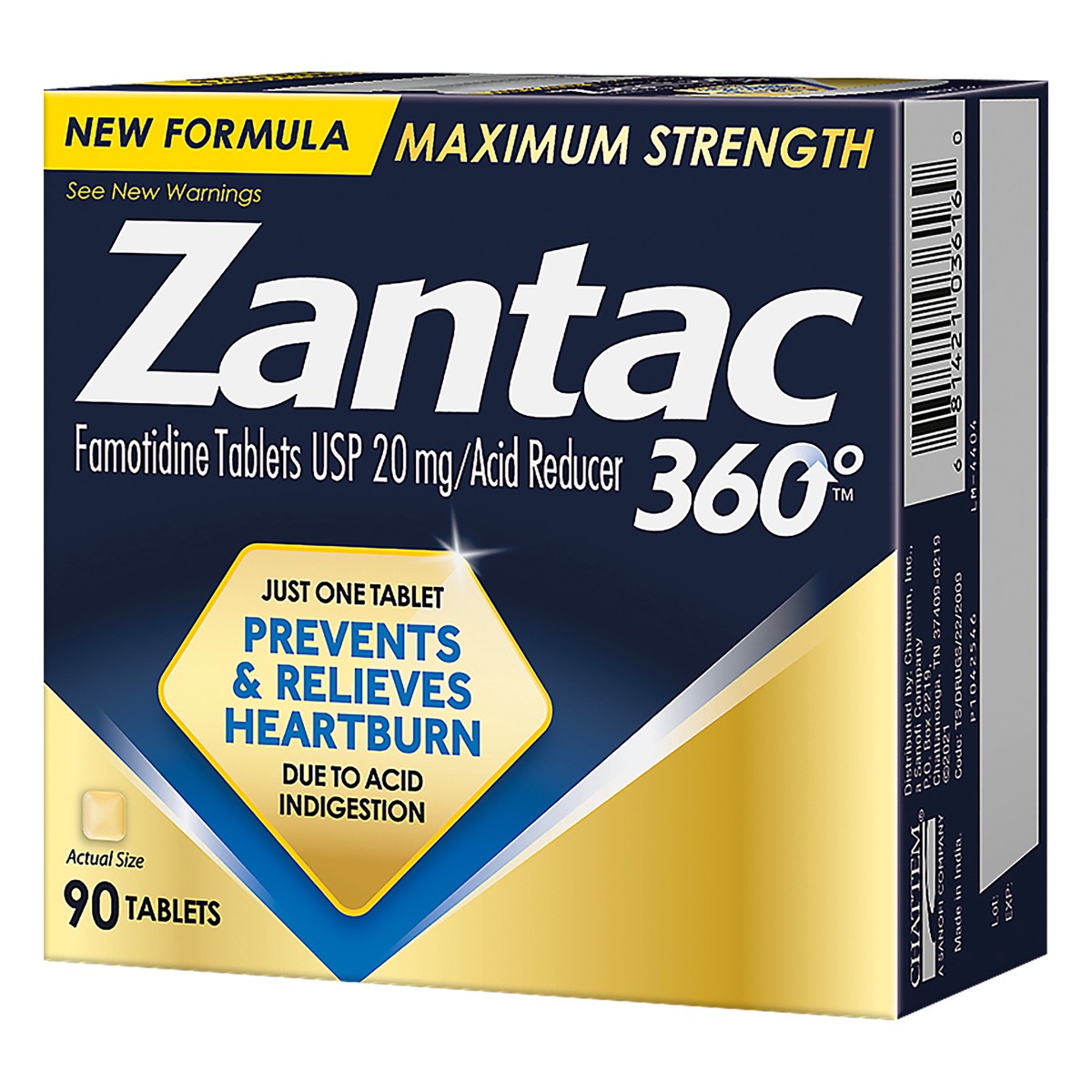 slide 2 of 9, Zantac 360 Tablets Maximum Strength Acid Reducer 90 ea, 90 ct