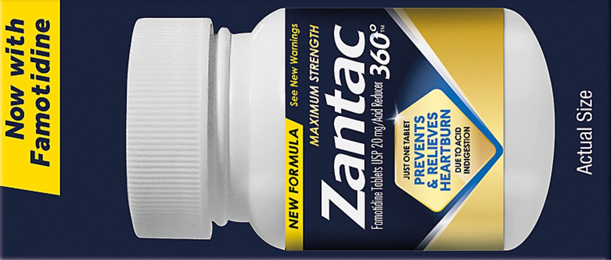 slide 9 of 9, Zantac 360 Tablets Maximum Strength Acid Reducer 90 ea, 90 ct