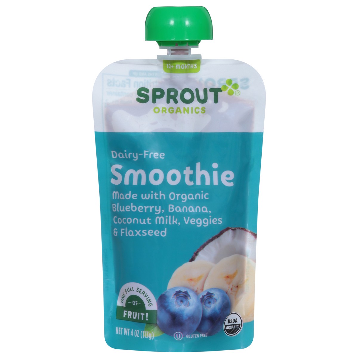 slide 1 of 9, Sprout Organics Dairy-Free 12+ Months Smoothie 4 oz, 4 oz