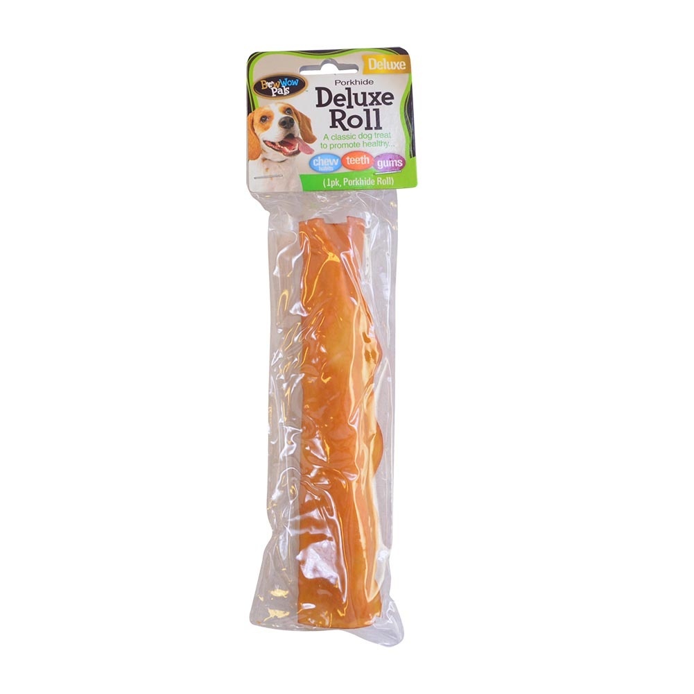 slide 1 of 1, Bow Wow Pals Porkhide Deluxe Roll, 1 ct