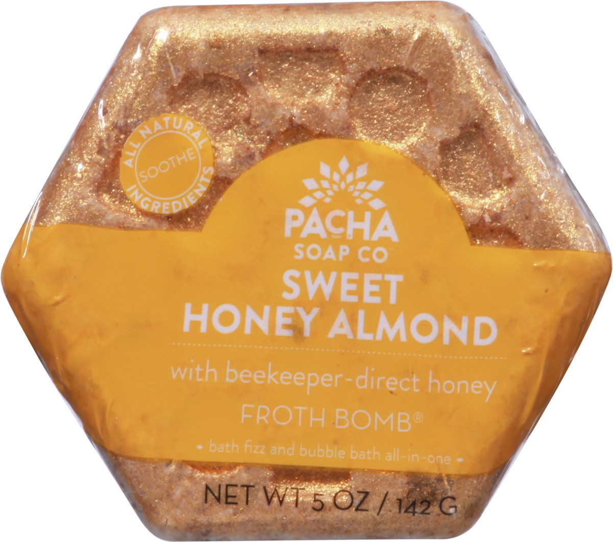 slide 5 of 12, Pacha Soap Co. Sweet Honey Almond Froth Bomb, 5 oz