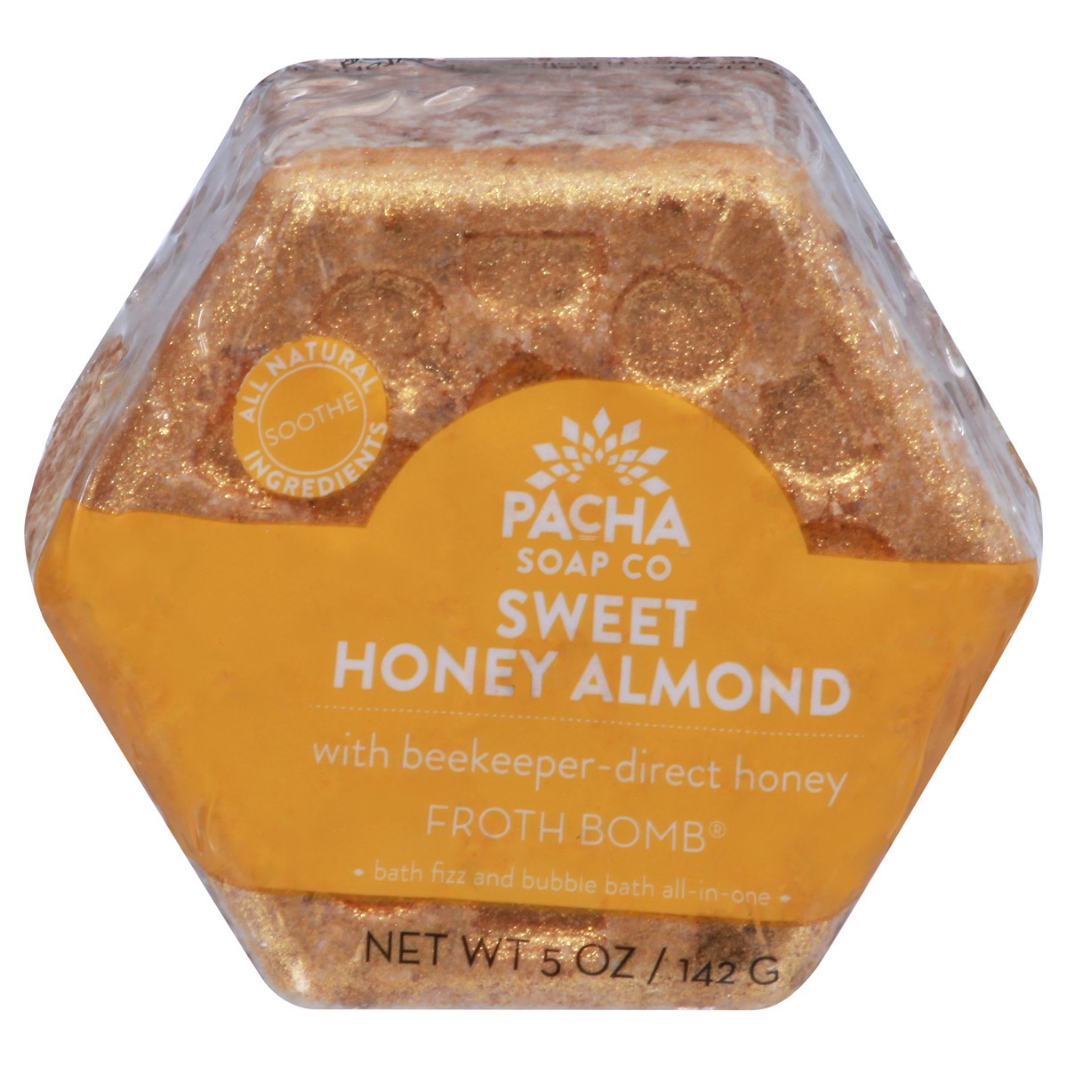 slide 8 of 12, Pacha Soap Co. Sweet Honey Almond Froth Bomb, 5 oz