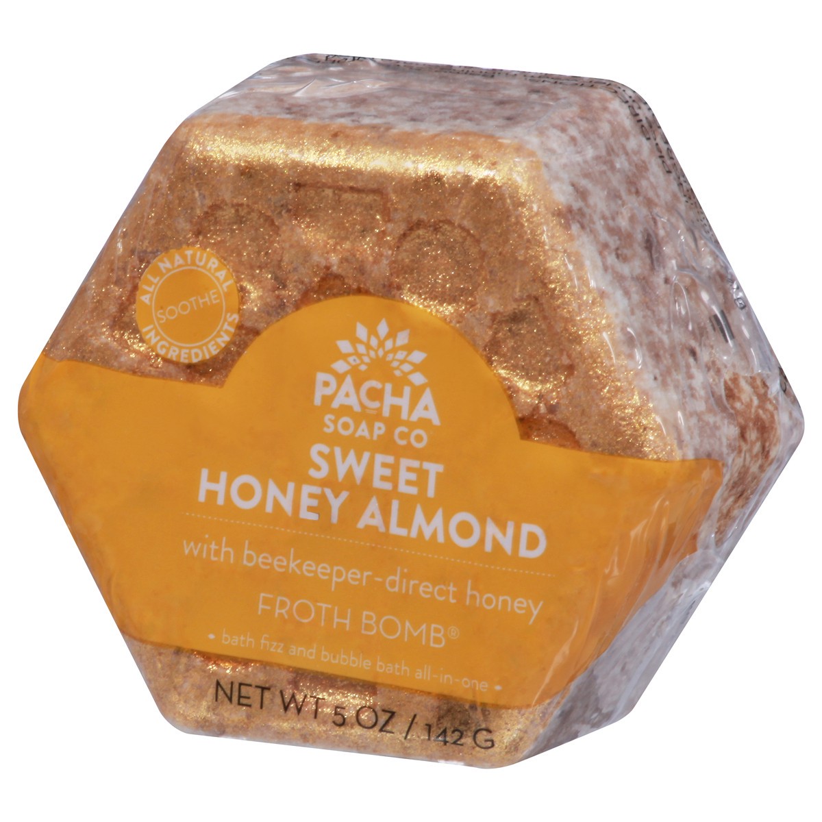 slide 11 of 12, Pacha Soap Co. Sweet Honey Almond Froth Bomb, 5 oz