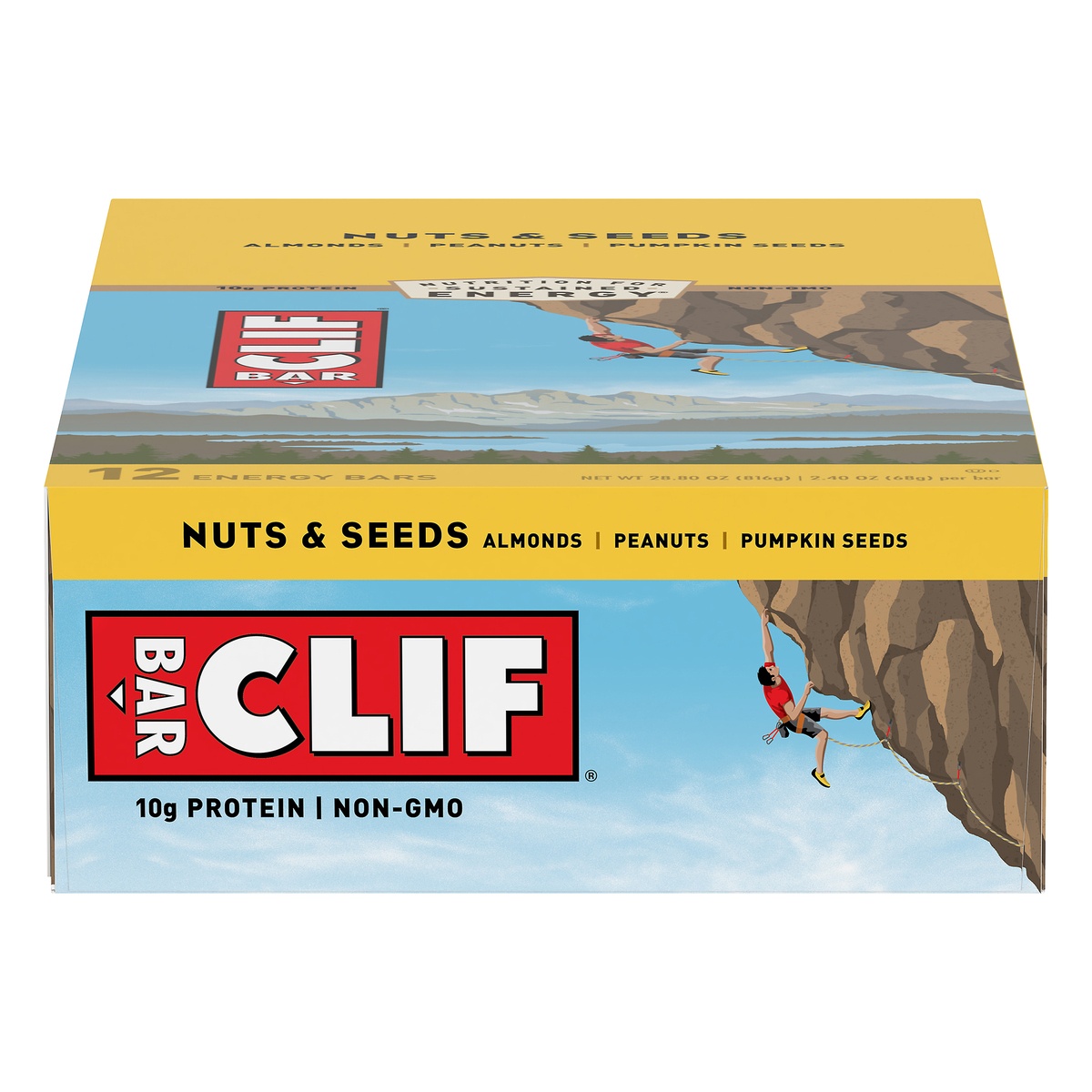 slide 1 of 10, CLIF Bar Nuts & Seeds Energy Bars, 12 ct; 2.4 oz