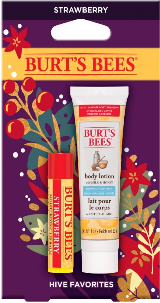 slide 1 of 1, Burt's Bees Hive Favorites Strawberry Holiday Gift Set, 1 ct