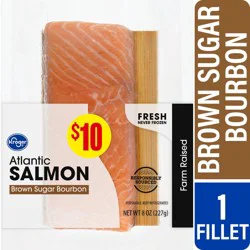 Kroger Atlantic Brown Sugar Bourbon Seasoned Salmon