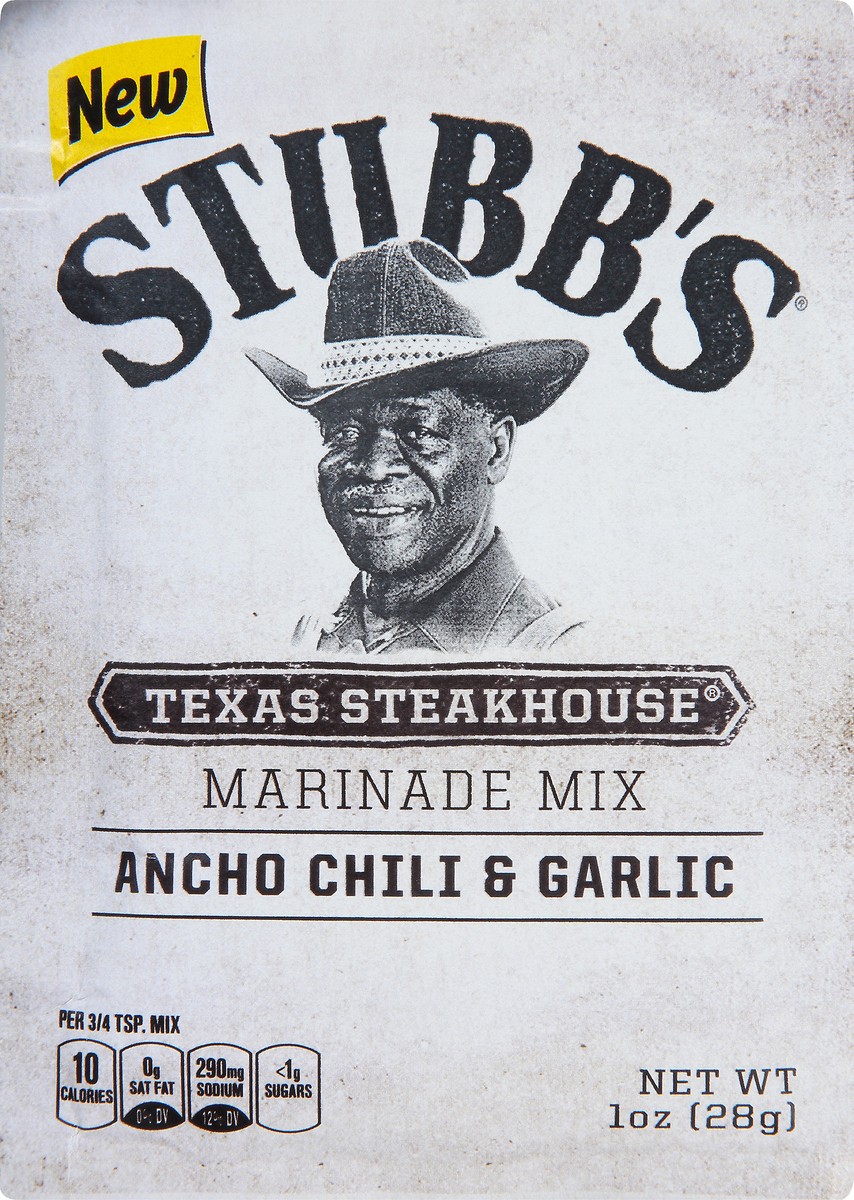 slide 8 of 8, Stubb's Steakhouse Marinade Chilli & Garlic Mix, 1 oz