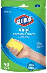 Clorox Clean Disposable Vinyl Gloves