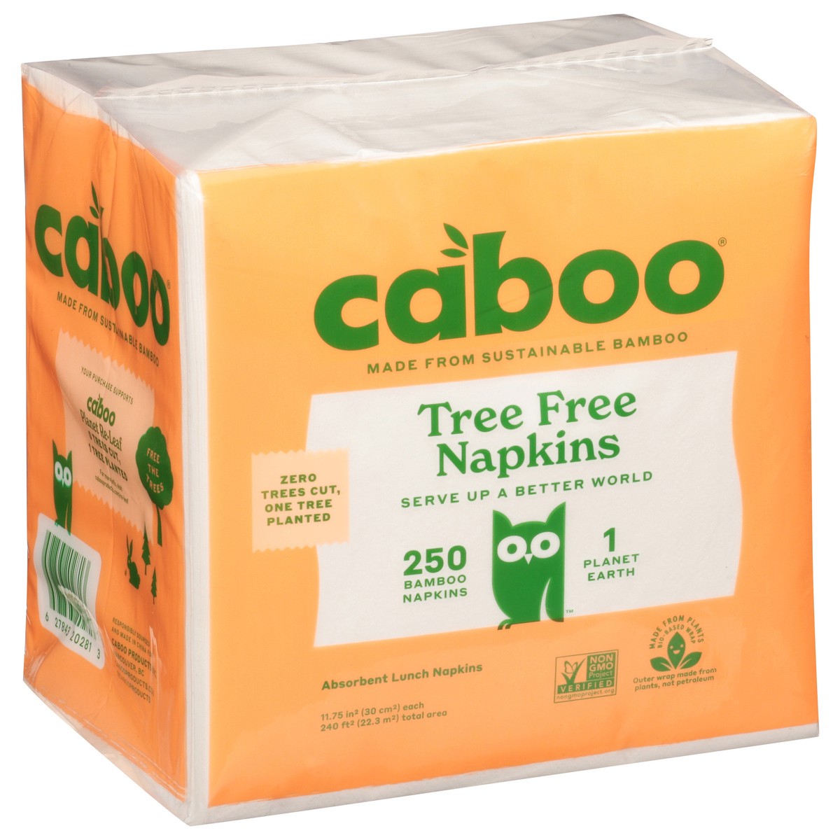 slide 2 of 9, Caboo Sustainable Bamboo Tree Free Napkins, 250 ct