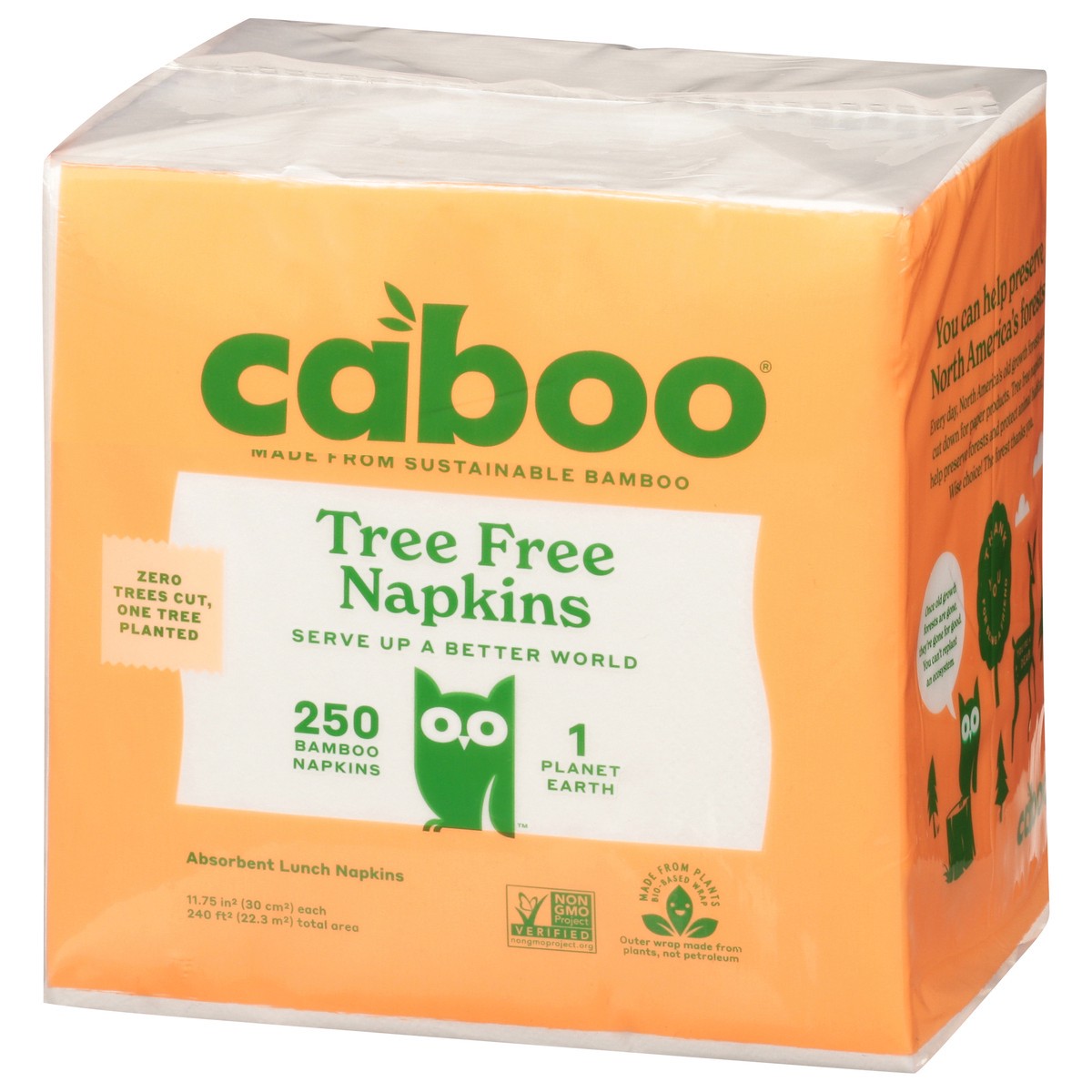slide 3 of 9, Caboo Sustainable Bamboo Tree Free Napkins, 250 ct