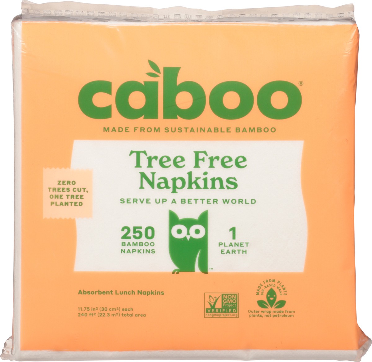 slide 6 of 9, Caboo Tree Free Square Lunch Napkins 250 ea, 250 ct