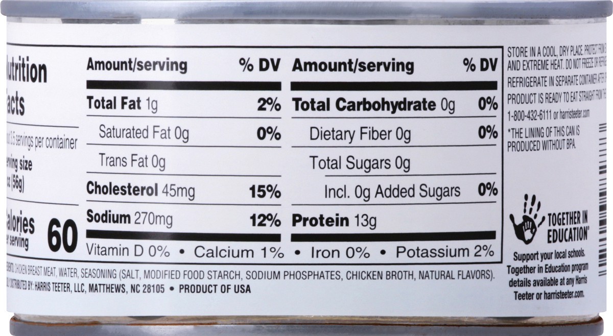 slide 8 of 11, Harris Teeter White Chicken, 12.5 oz