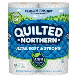 Quilted Northern Ultra Soft & Strong Toilet Paper, 6 Mega Rolls