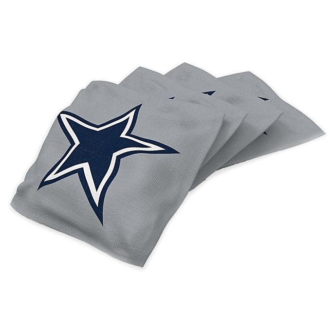 slide 1 of 1, NFL Dallas Cowboys Regulation Cornhole Bean Bags - Grey, 4 ct; 16 oz