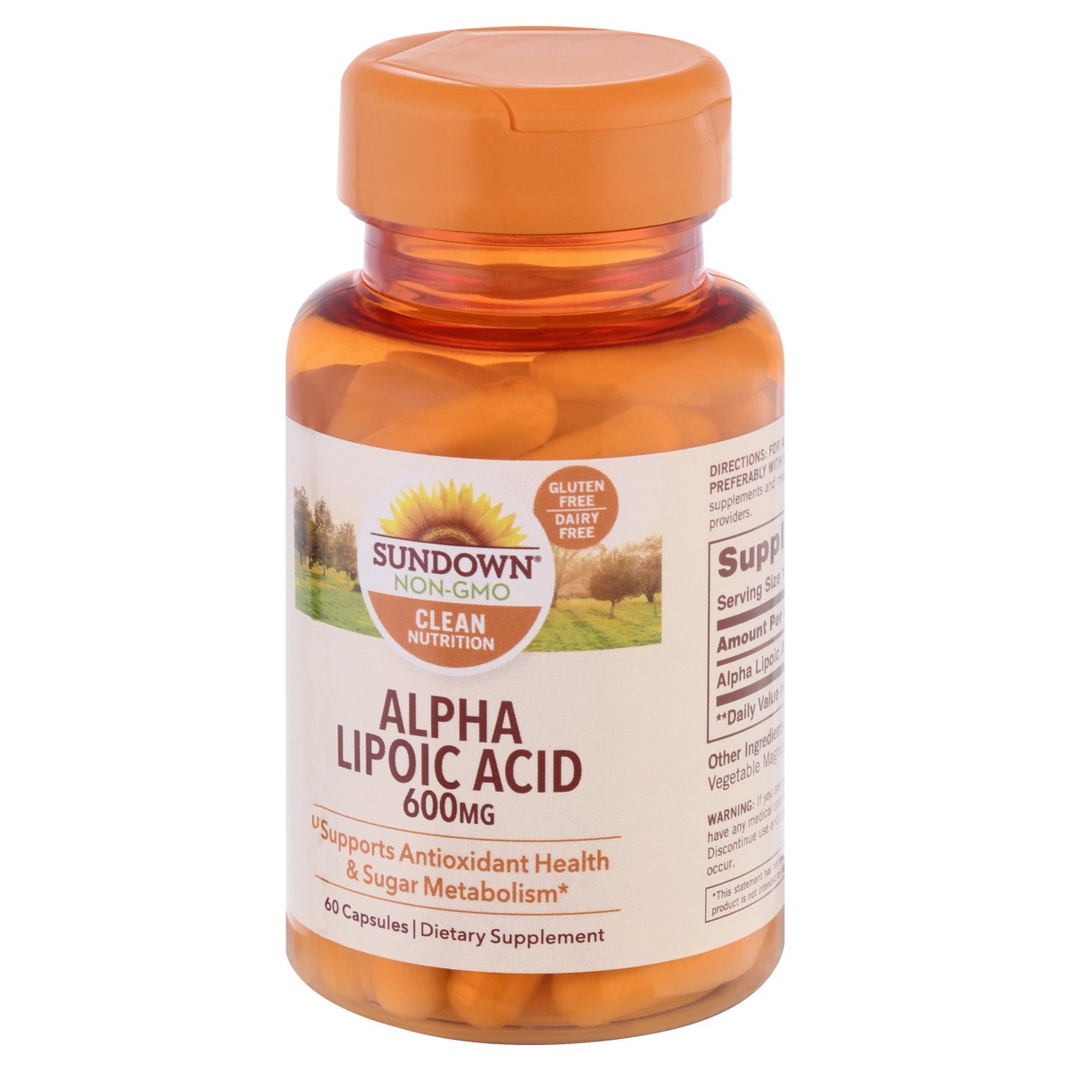 slide 4 of 9, Sundown Non-GMO 600 mg Capsules Alpha Lipoic Acid 60 ea, 60 ct