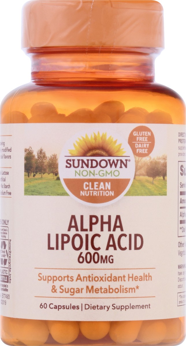 slide 2 of 9, Sundown Non-GMO 600 mg Capsules Alpha Lipoic Acid 60 ea, 60 ct